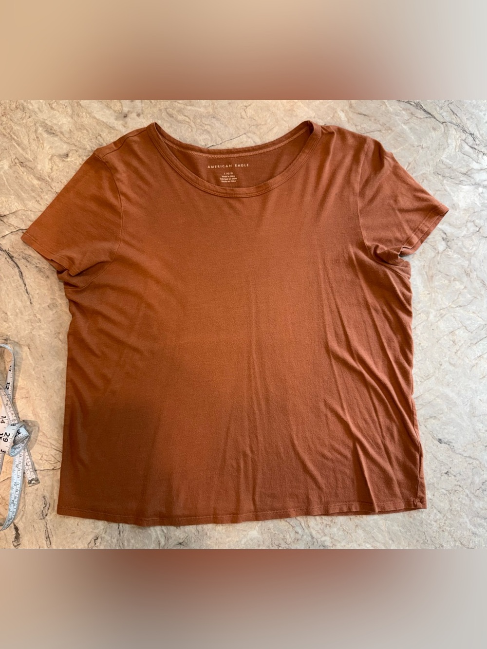 American Eagle Outfitters Burnt Orange Short-Sleeve